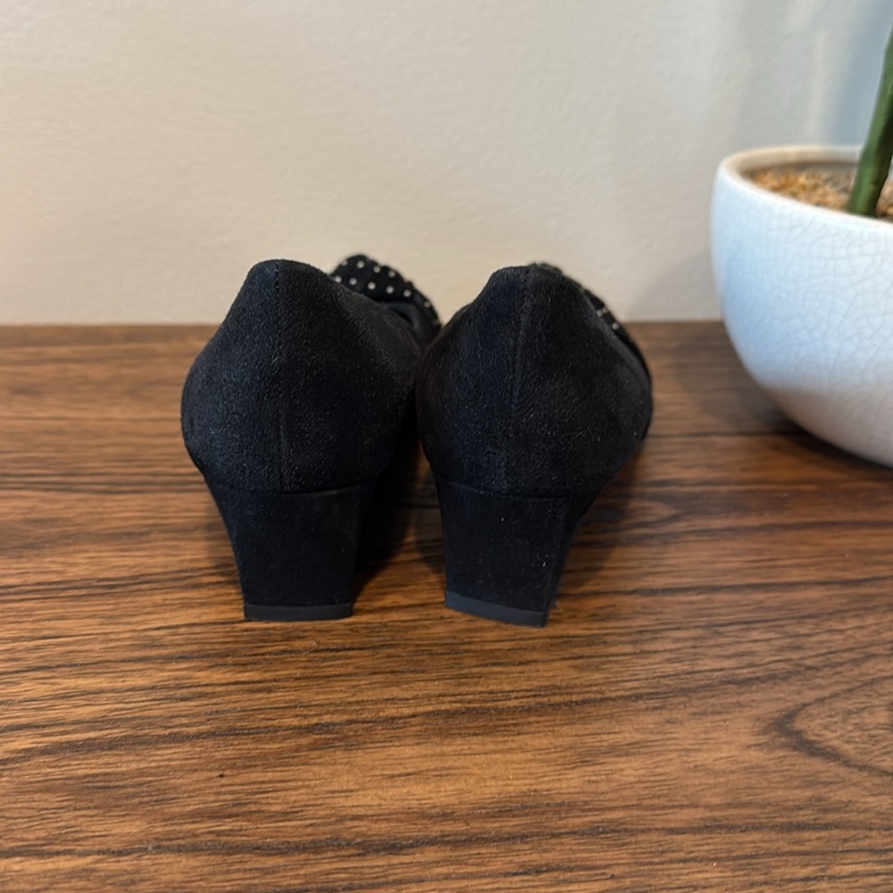 Stuart Weitzman Suede Studded‎ Access Heels Wedge 8N - Picture 6 of 13